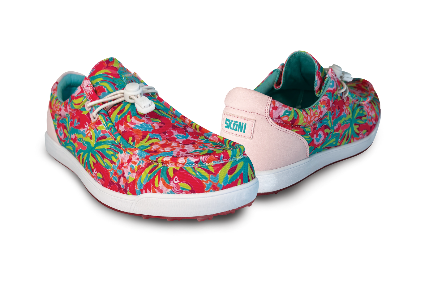 SKŌNI Women's Golf Shoe Waterproof- Pink Floral