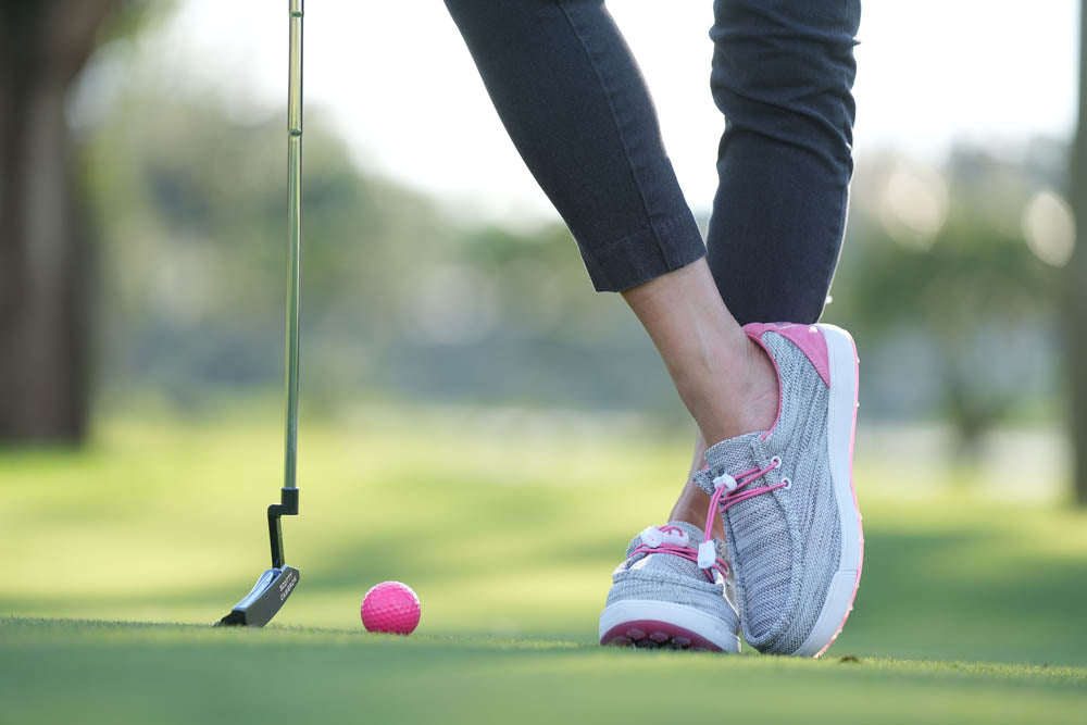 SKŌNI Women's Golf Shoe - Grey/Pink